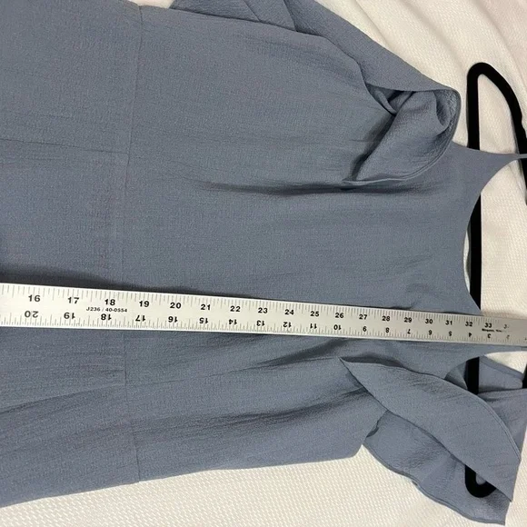 H by Halston Light Blue Open Back Off the Shoulder Dress - Picture 7 of 13